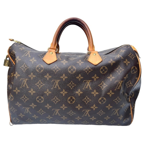 Louis Vuitton Speedy 35 Bag Authentic SD1008 monogram brown LV logo satchel - Picture 1 of 16